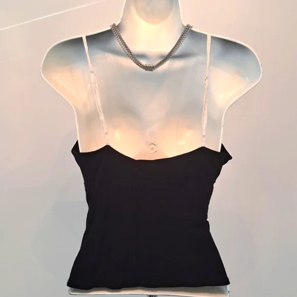 bebe Black & White Top